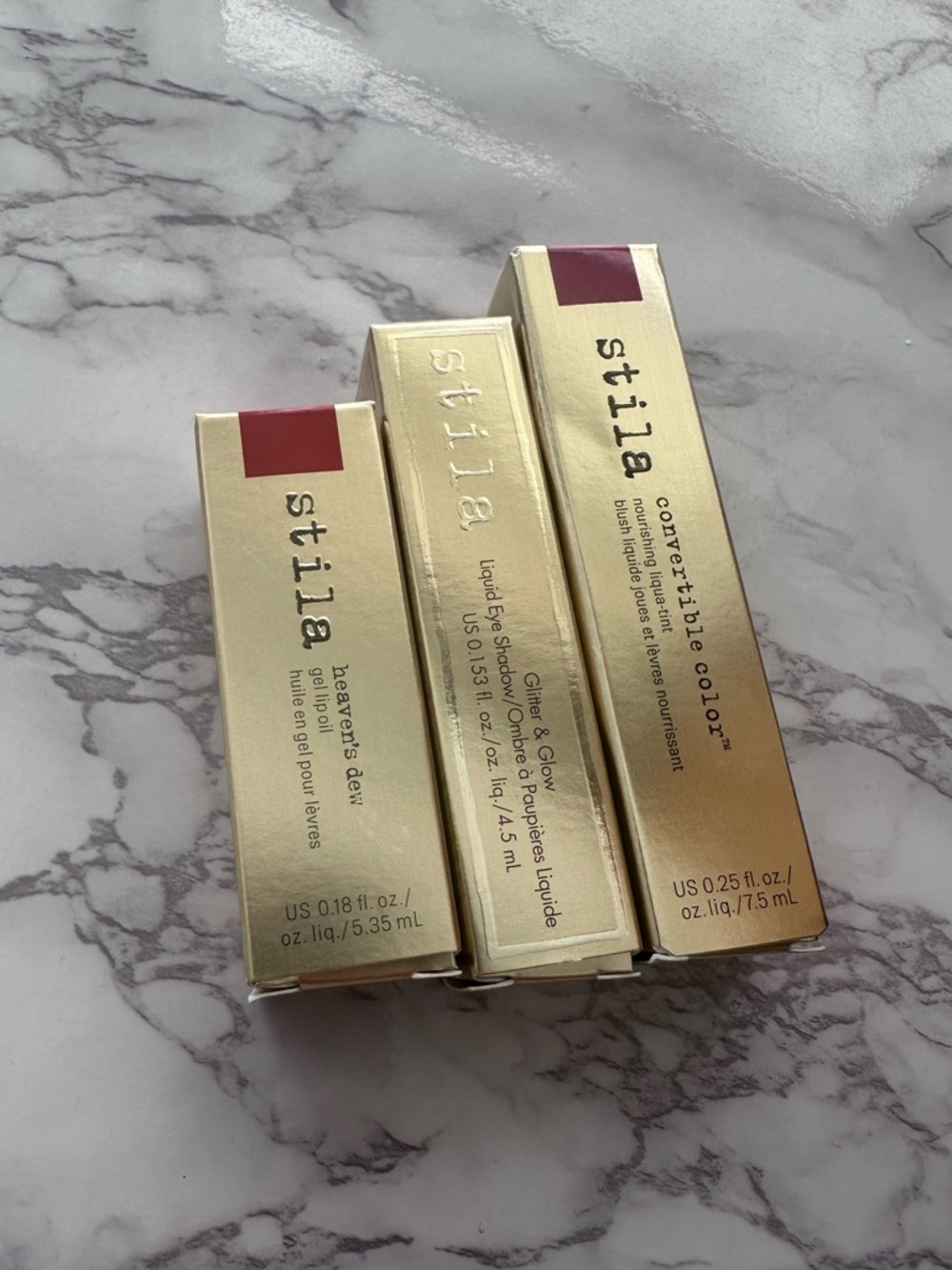 Stila Bundle Heaven’s Dew Lip Oil, Liquid Eye Shadow, and Convertible Color